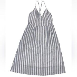 Lulu’s Striped Crisscross Back Cotton Dress Sz L